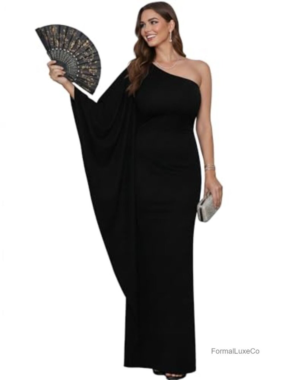KOH KOH One Shoulder Maxi Dress Formal Evening Gown